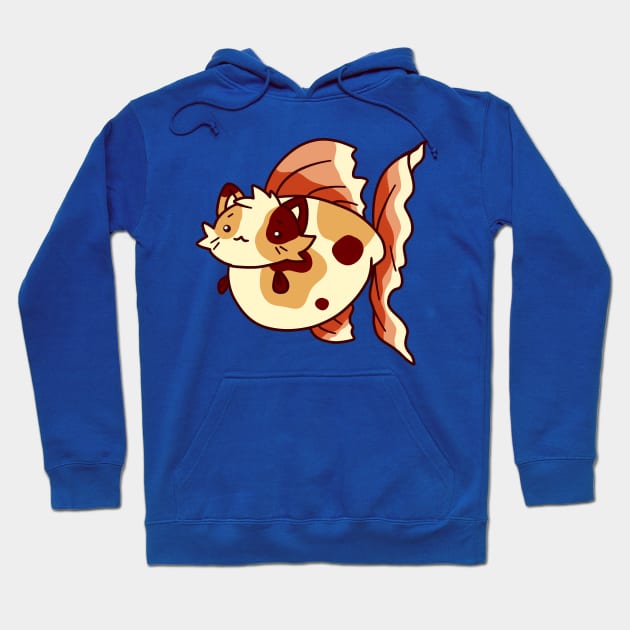 Chubby Goldfish Kitty Hoodie by saradaboru